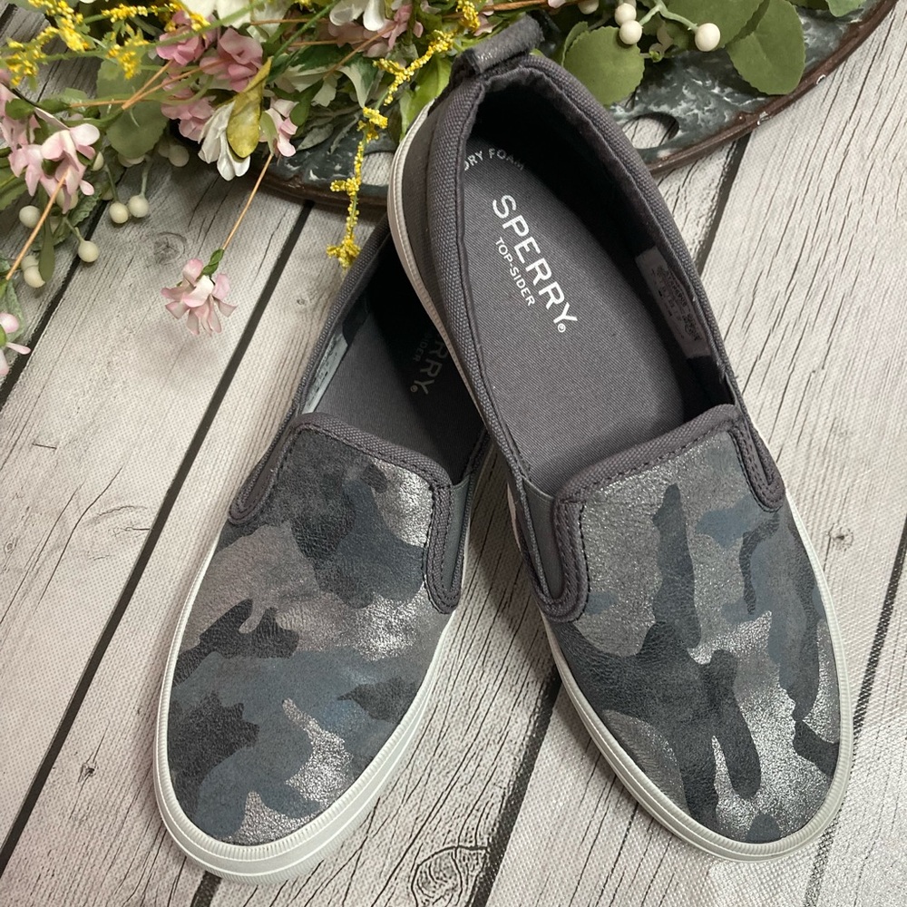 Sperry Crest Twin Gore Slip-on Cammo Sneaker